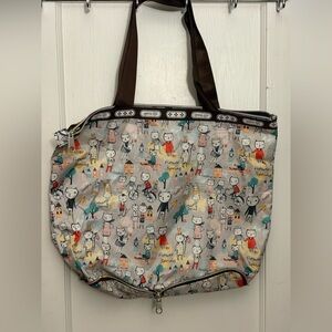 Cat Cartoon Print Tote Bag